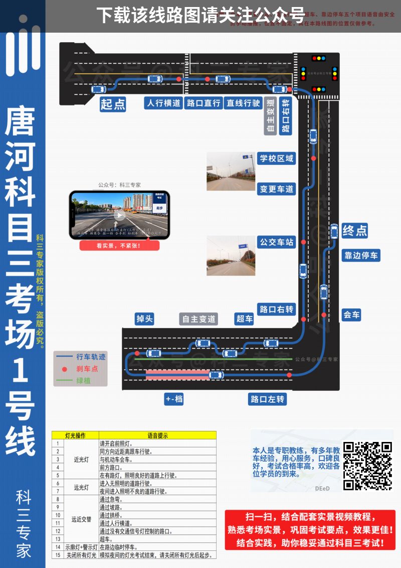 南阳支队科目三唐河考场科目三路线图