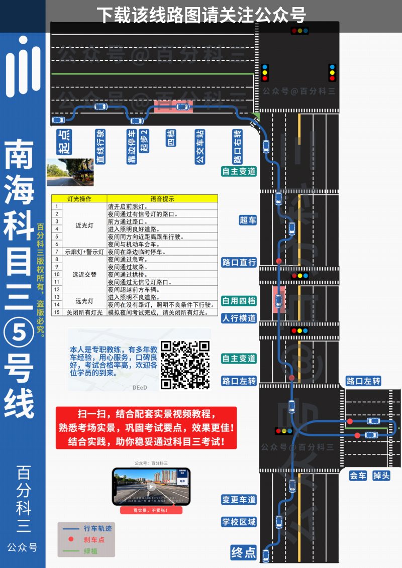 佛山南海狮山科目三考场科目三路线图
