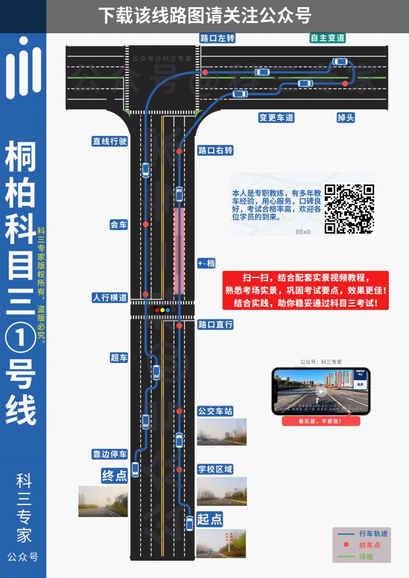 南阳支队桐柏科目三考场科目三路线图