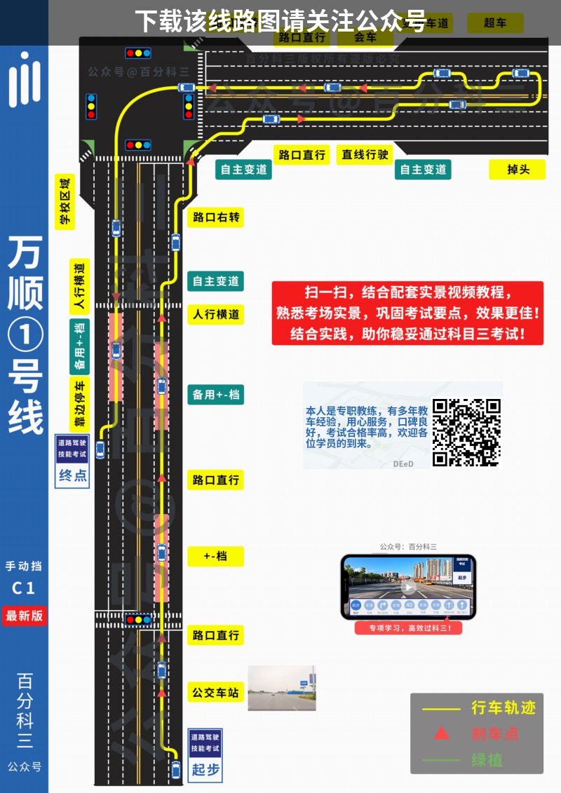南阳支队万顺科目三考场科目三路线图
